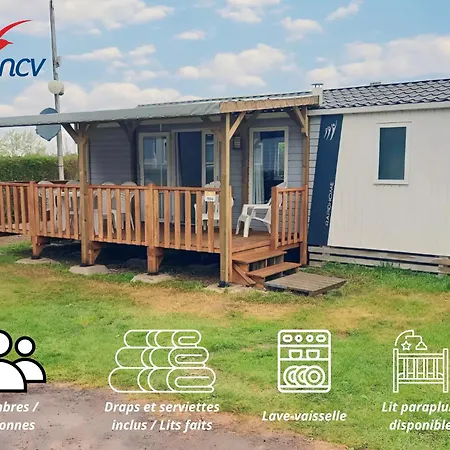 אתר קמפינג Mobilhome 4 Pers - 2 Ch - Centre Aquatique - 5 Etoiles הולגאט